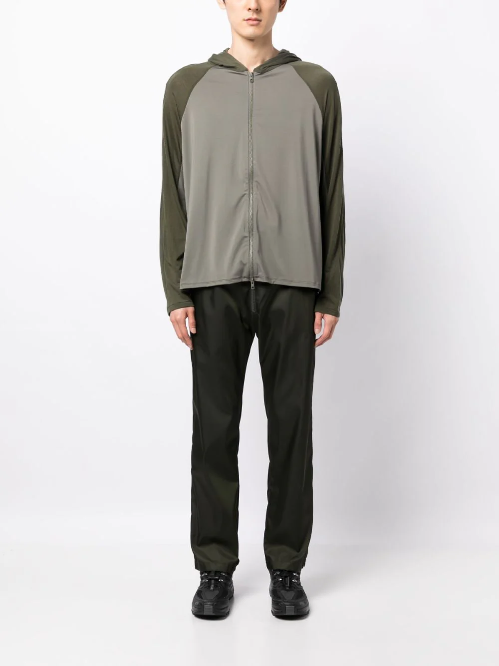 Colour-Block Zip-Up Hoodie - Image 4