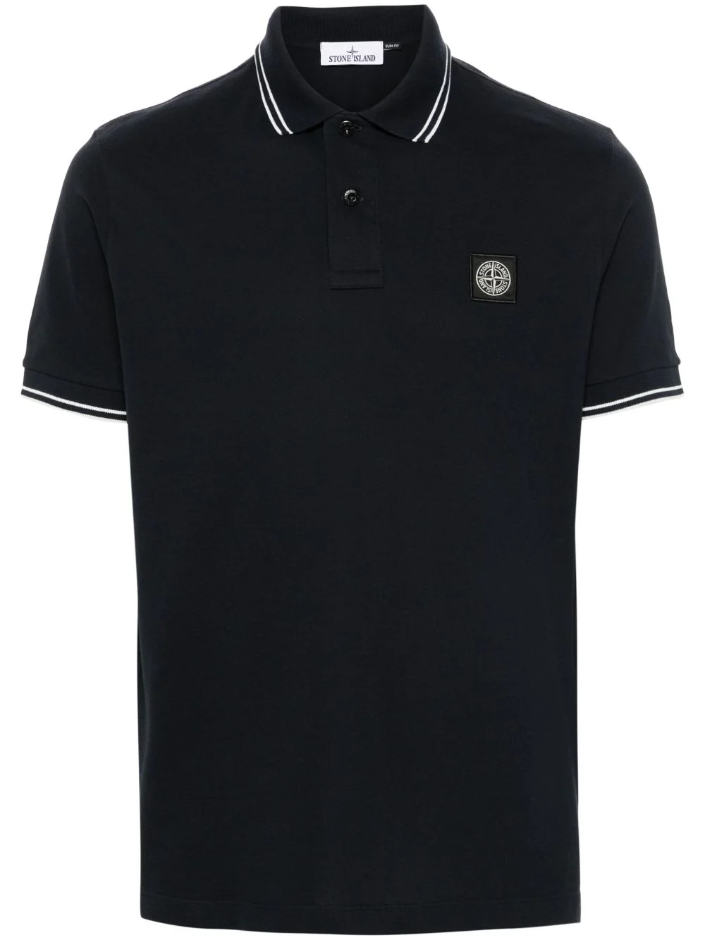 Compass-Motif Polo Shirt