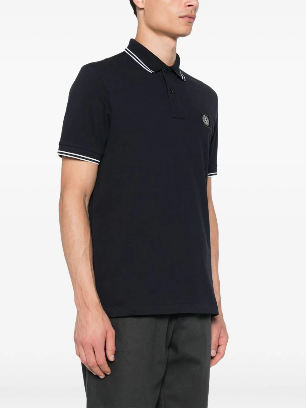 Compass-Motif Polo Shirt - Image 3
