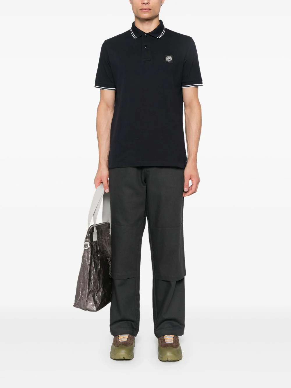 Compass-Motif Polo Shirt - Image 5