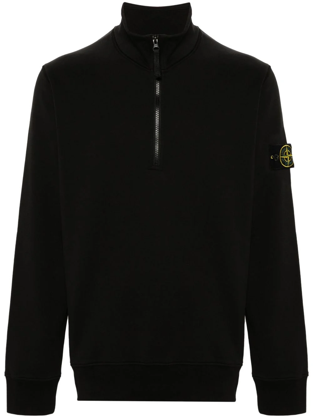 Compass-Patch Zip-Up Sweatshirt
