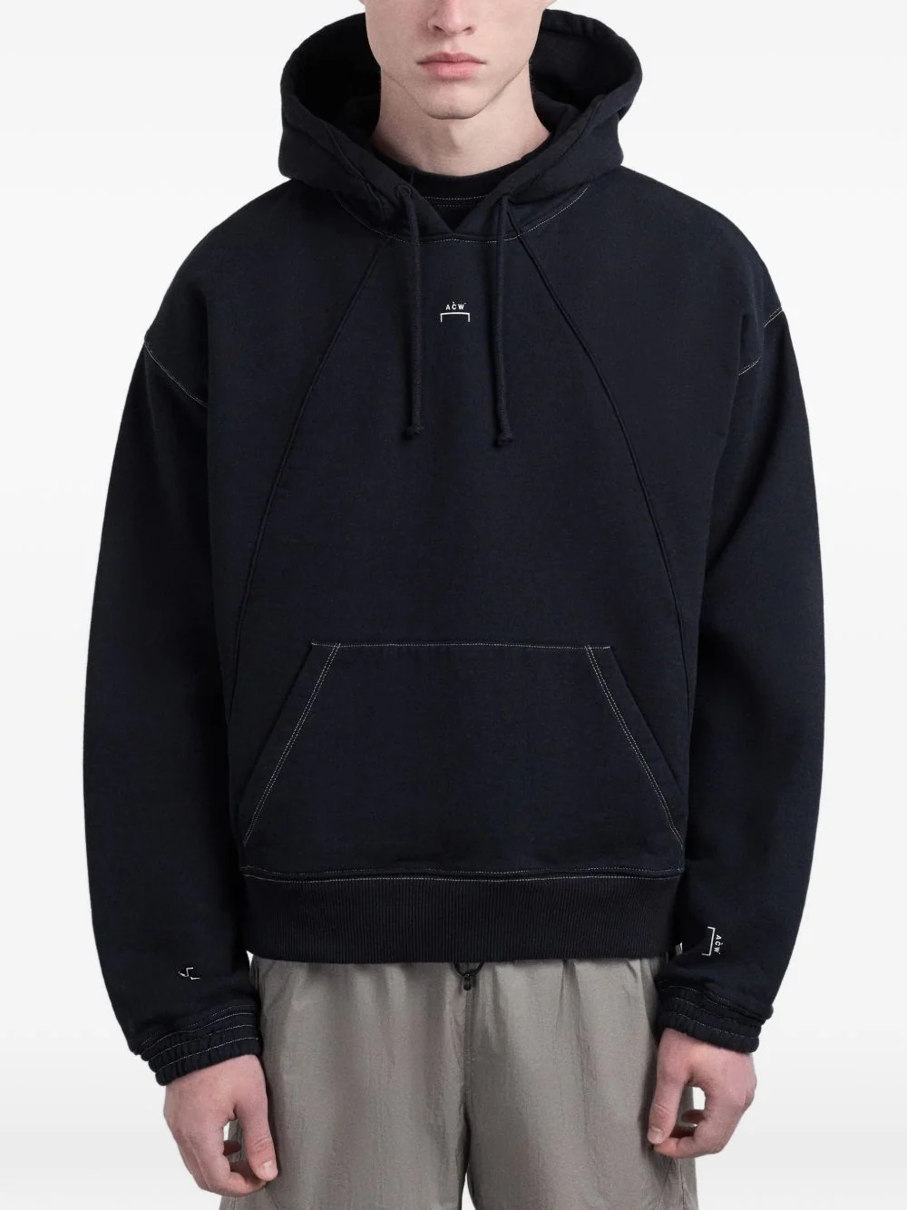Contrast-Stitch Hoodie - Image 5