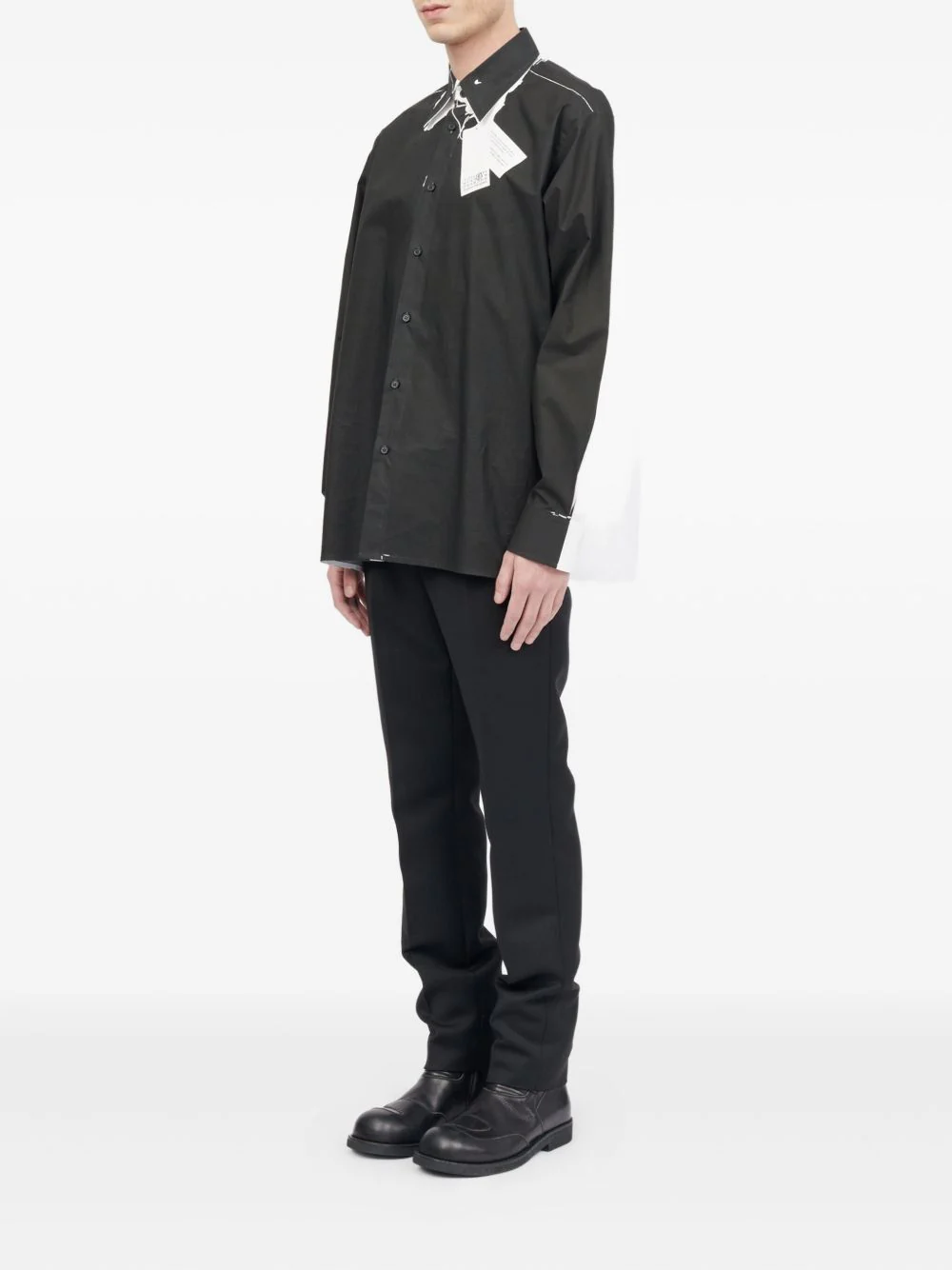 Contrast-Stitching Shirt - Image 5
