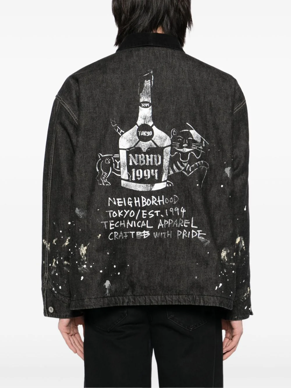 Corduroy-Collar Washed-Coverall Jacket - Image 4