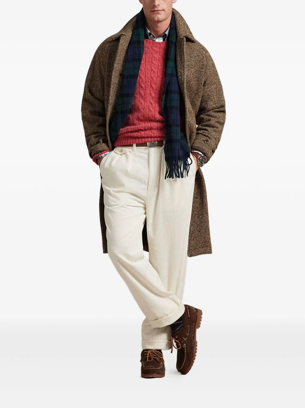 Corduroy Pleated Trousers - Image 3