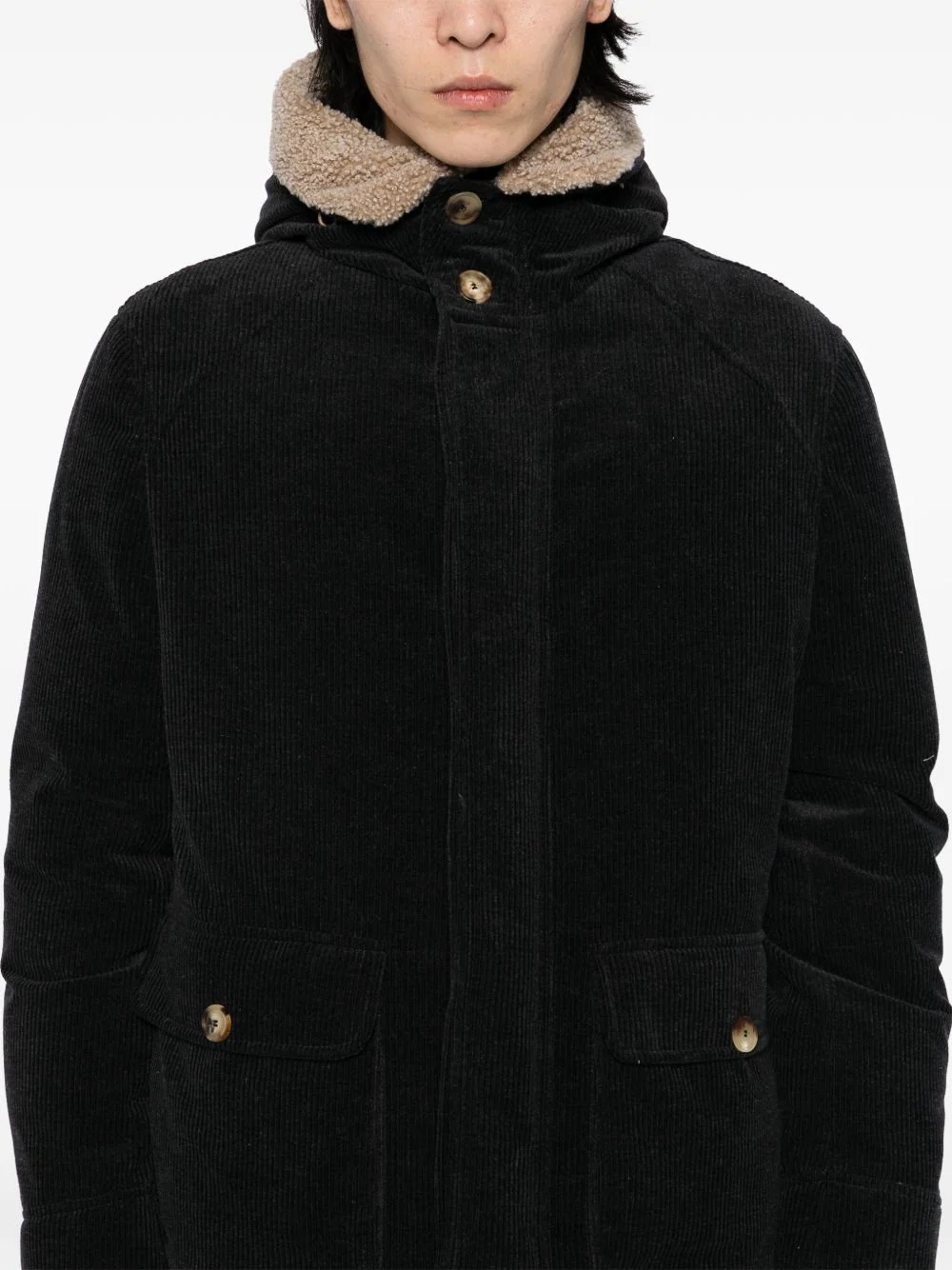 Corduroy Single Breasted Coat - Image 4