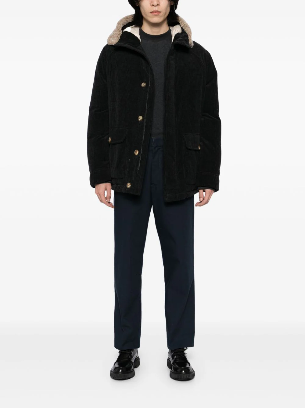 Corduroy Single Breasted Coat - Image 5