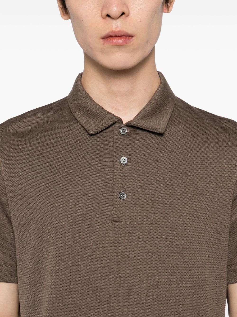 Cotton-Blended Polo Shirt - Image 3