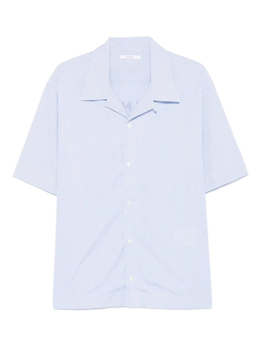 Cotton Pinstripe Bowling Shirt
