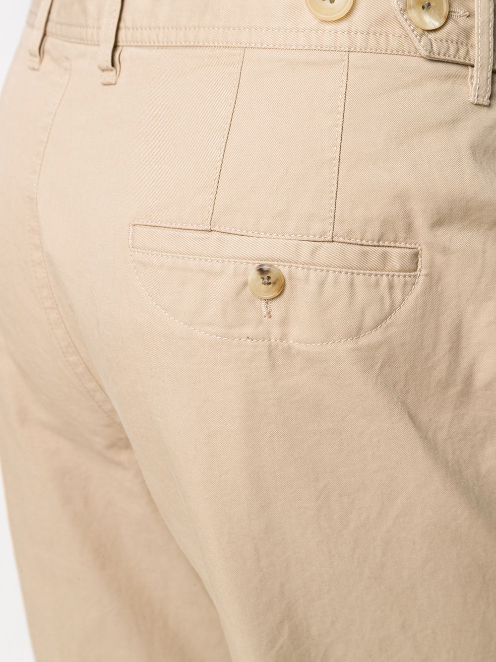 Beige Cotton Chino Trousers - Image 5