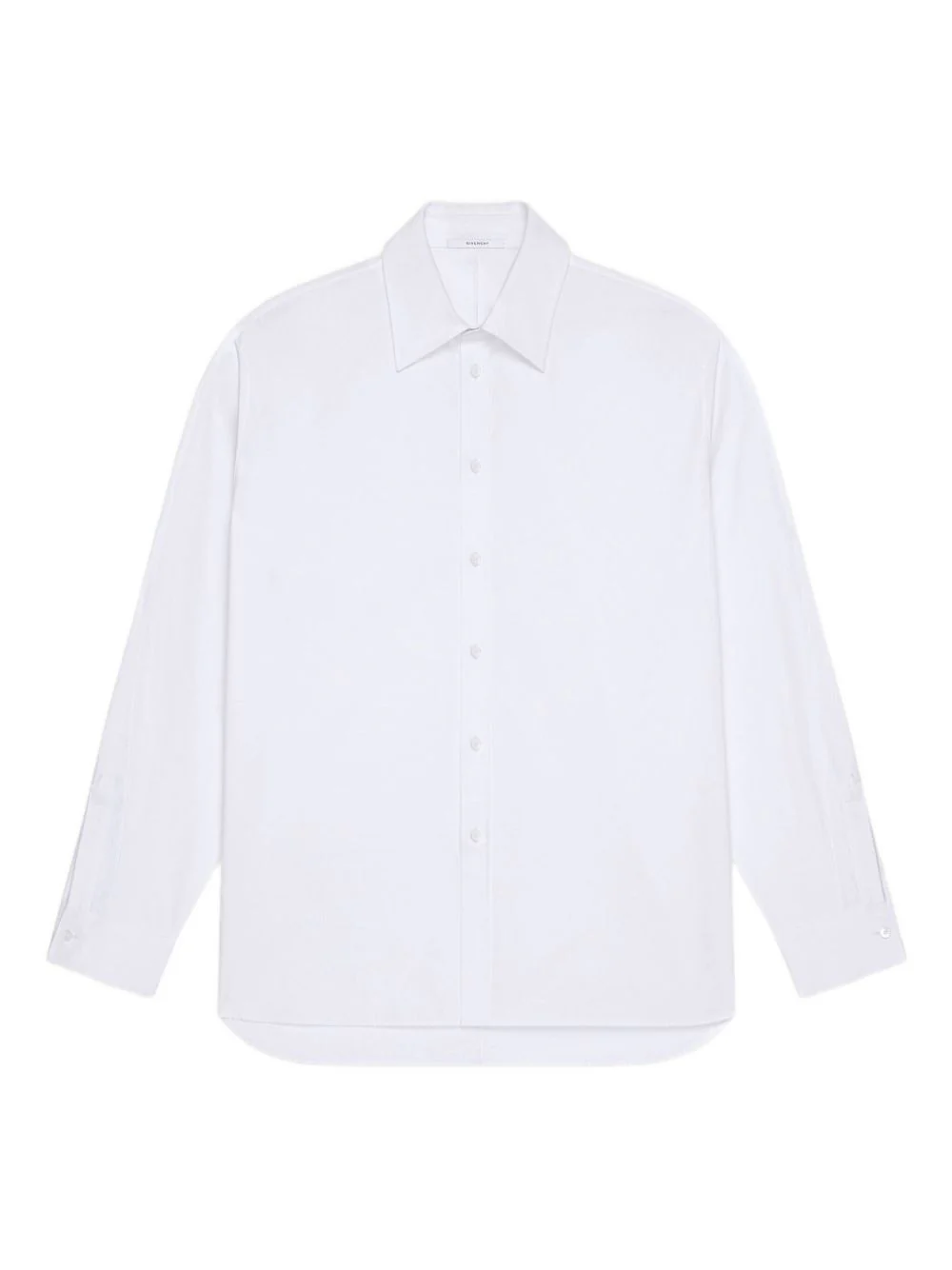 Couture Seam Cocoon Long-Sleeve Cotton Shirt