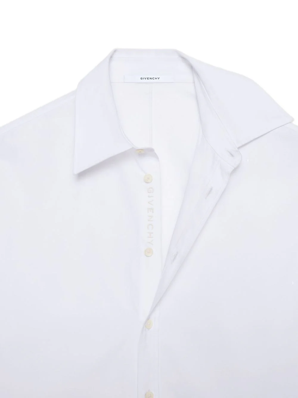 Couture Seam Cocoon Long-Sleeve Cotton Shirt - Image 2
