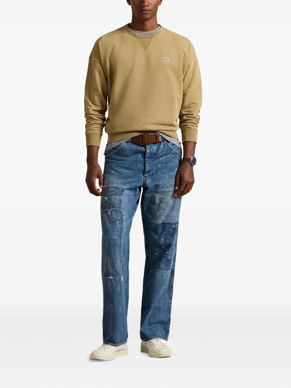 Crew-Neck Long-Sleeve Sweatshirt - Image 4