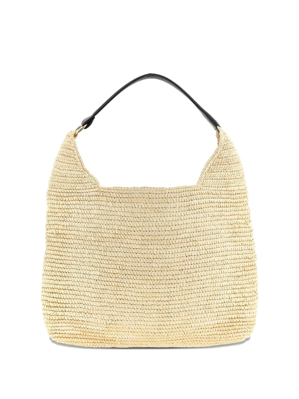 Cristiana Crocheted Leather-Handle Shoulder Bag