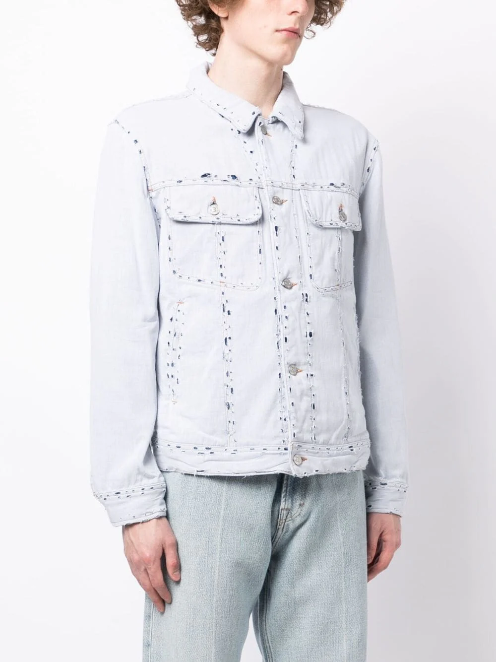 D-Barcy Ripped Denim Jacket - Image 3