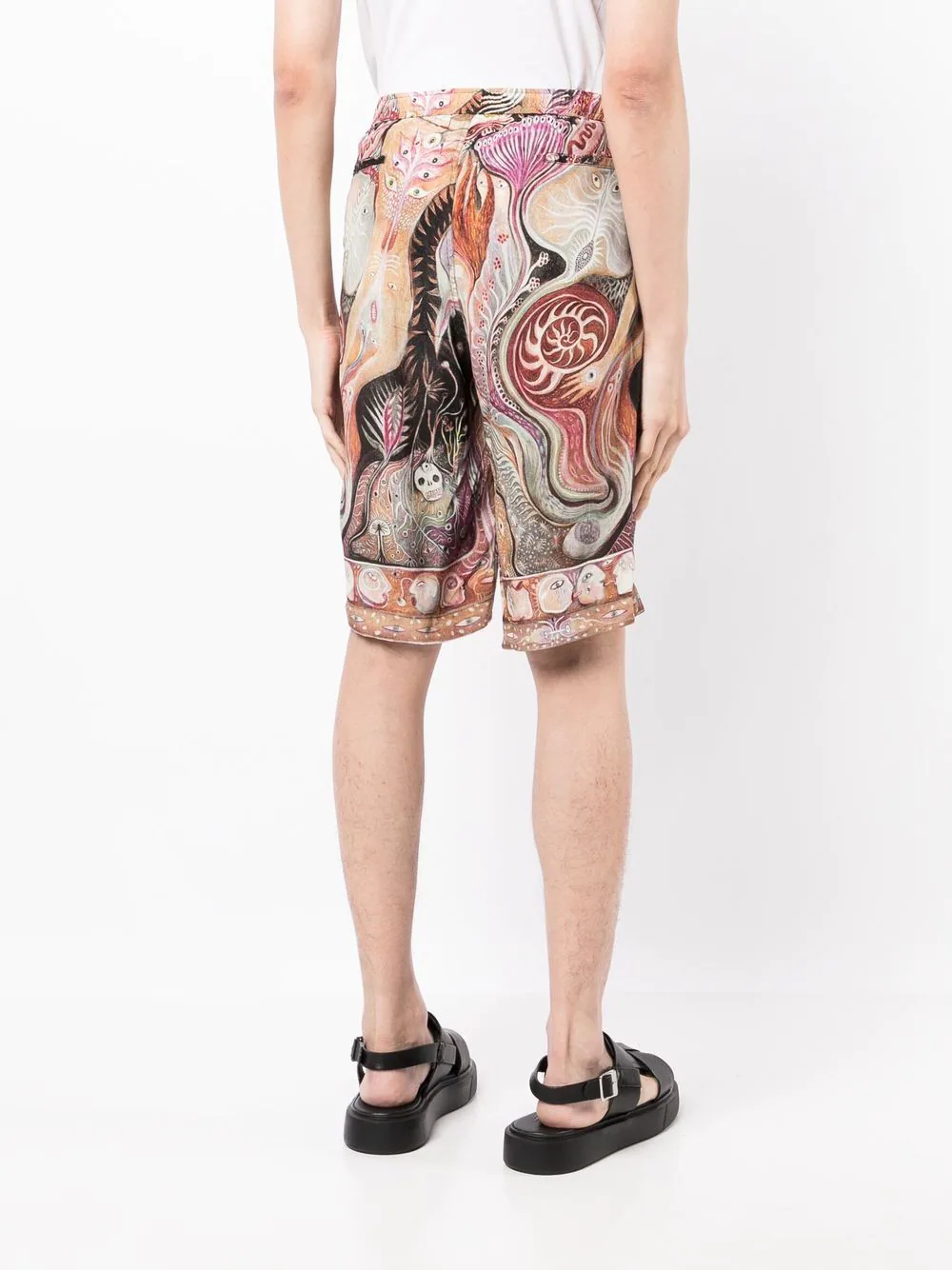 Dark Star Graphic-Print Silk Shorts - Image 3