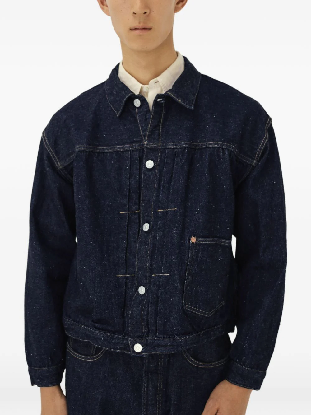 Denim Tracker 1P Buttoned Cotton Jacket - Image 4