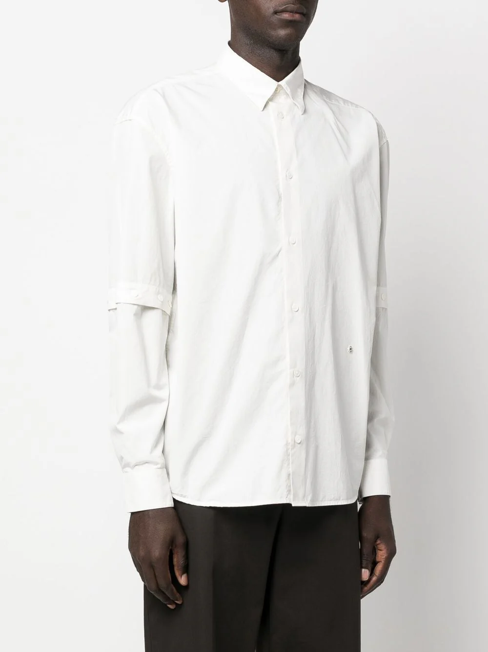 Detachable-Sleeved Cotton Shirt - Image 2