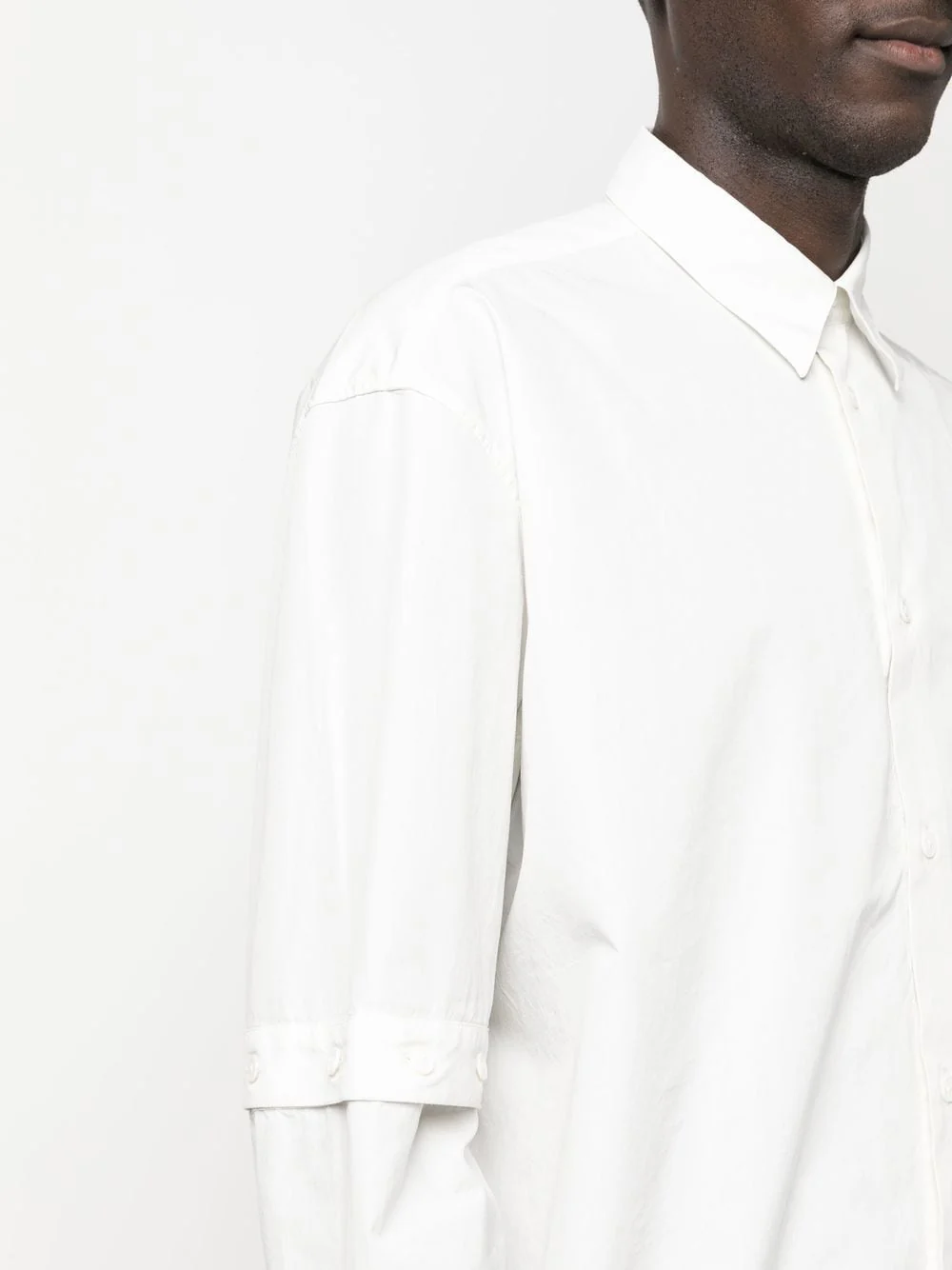 Detachable-Sleeved Cotton Shirt - Image 3