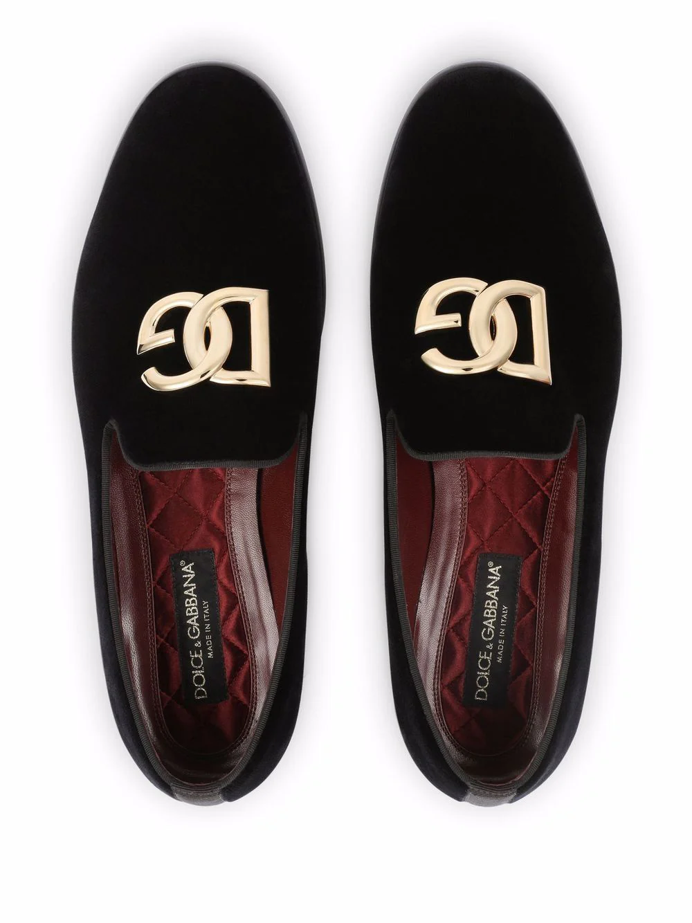 Dg-Plaque Velvet Slippers - Image 3