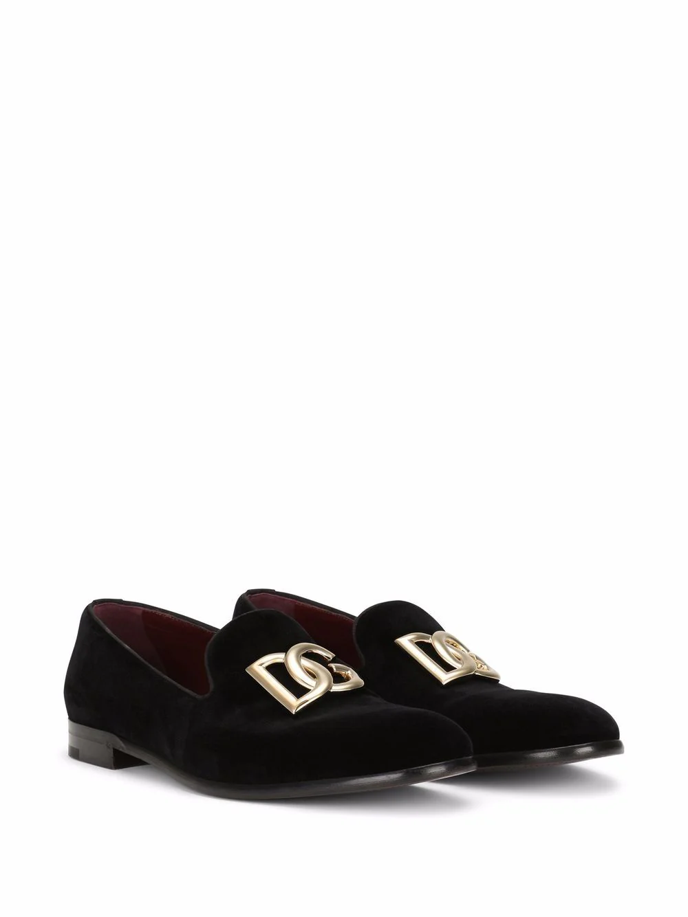 Dg-Plaque Velvet Slippers - Image 4