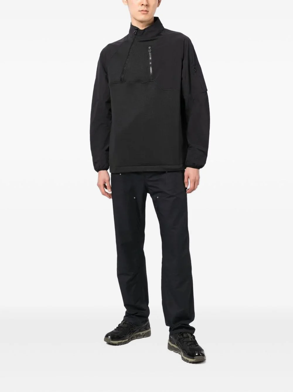 Diagonal-Zip Panelled Sweatshirt - Image 2