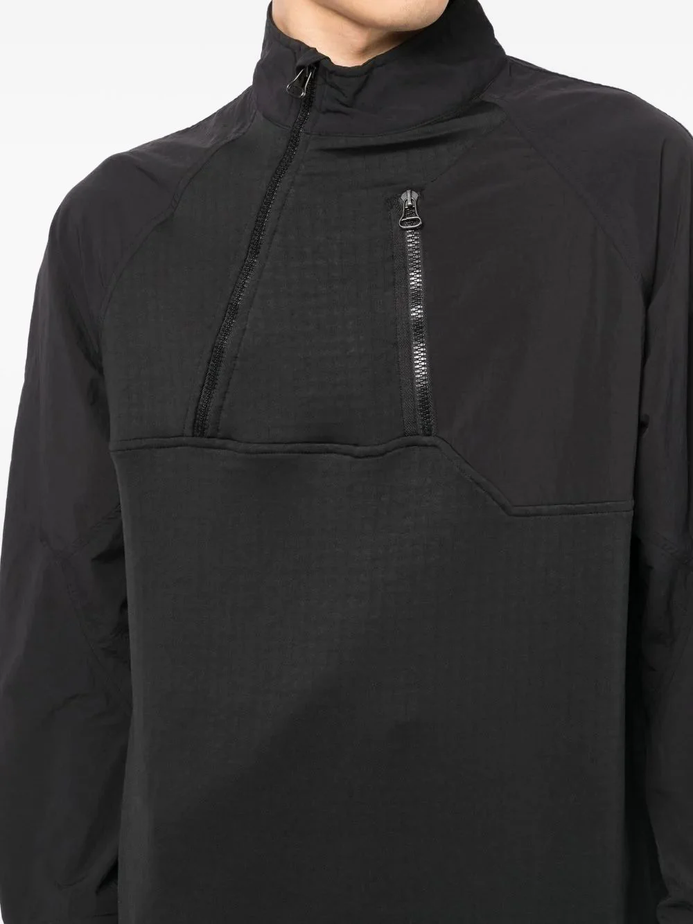 Diagonal-Zip Panelled Sweatshirt - Image 3