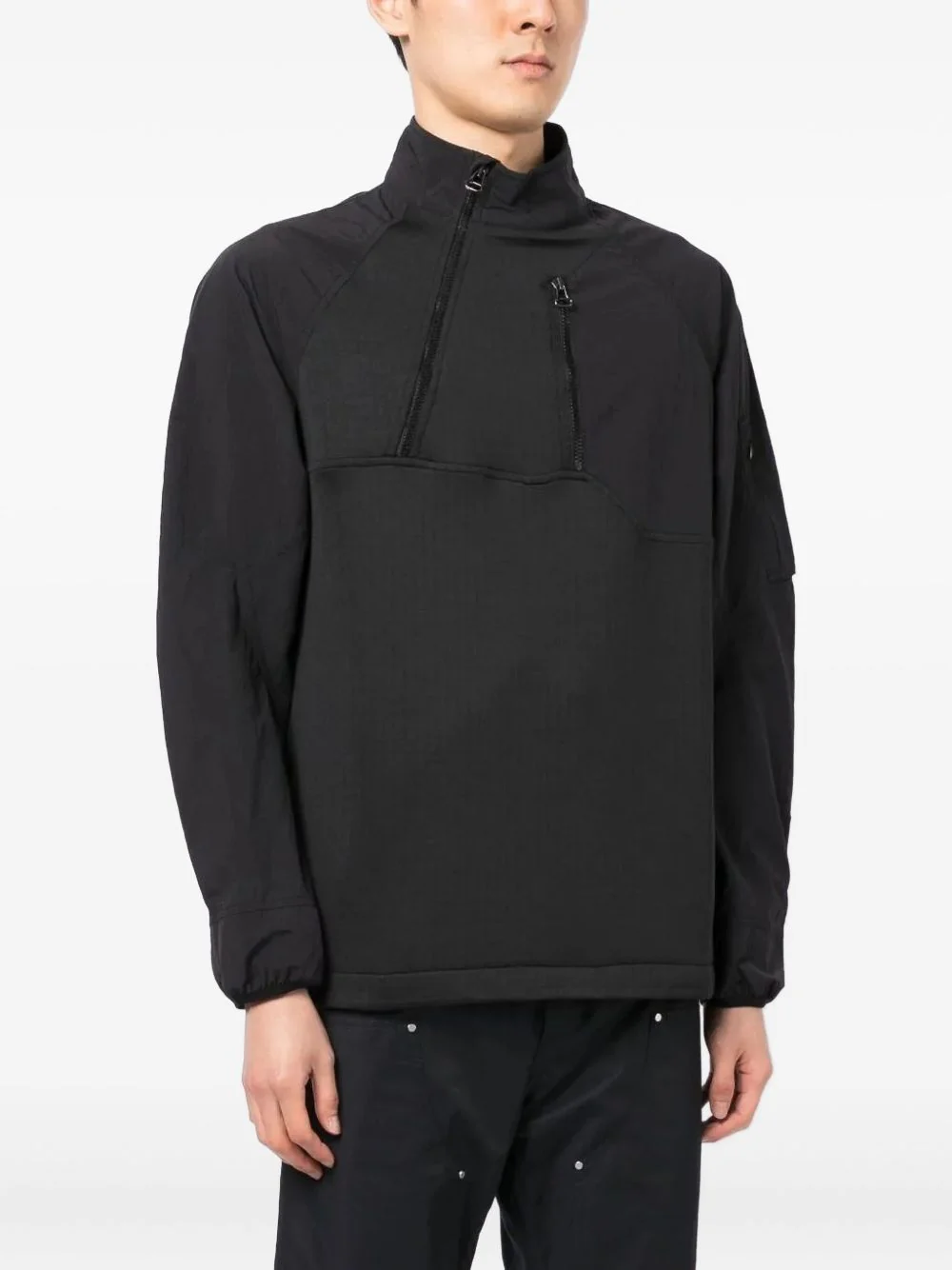 Diagonal-Zip Panelled Sweatshirt - Image 5
