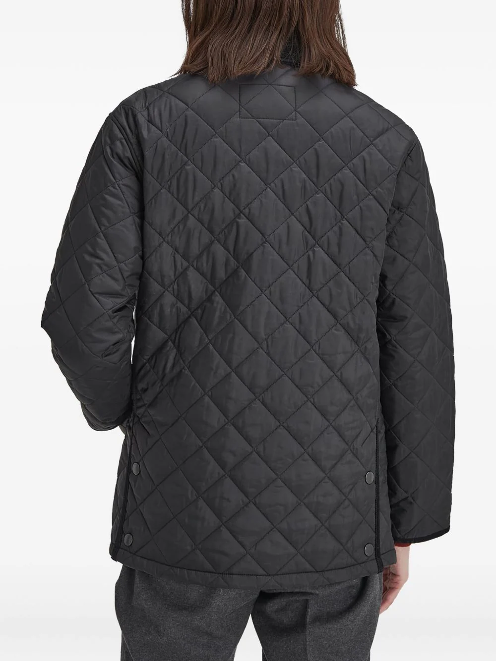 Diamond-Quilted Corduroy-Collar Jacket - Image 4