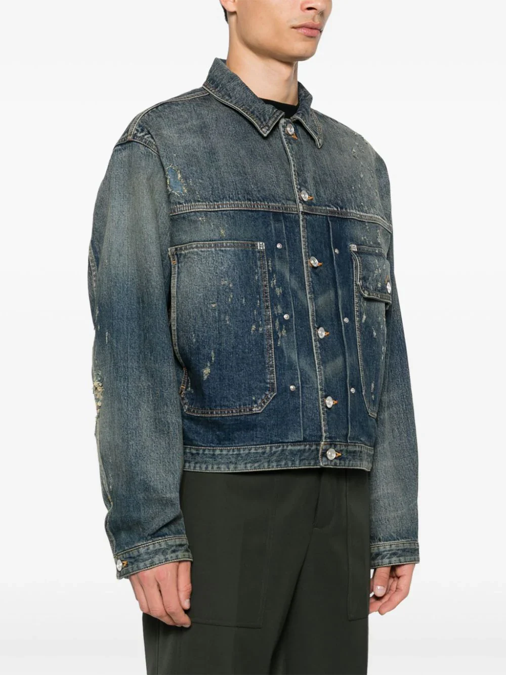 Distressed Denim Jacket - Image 3