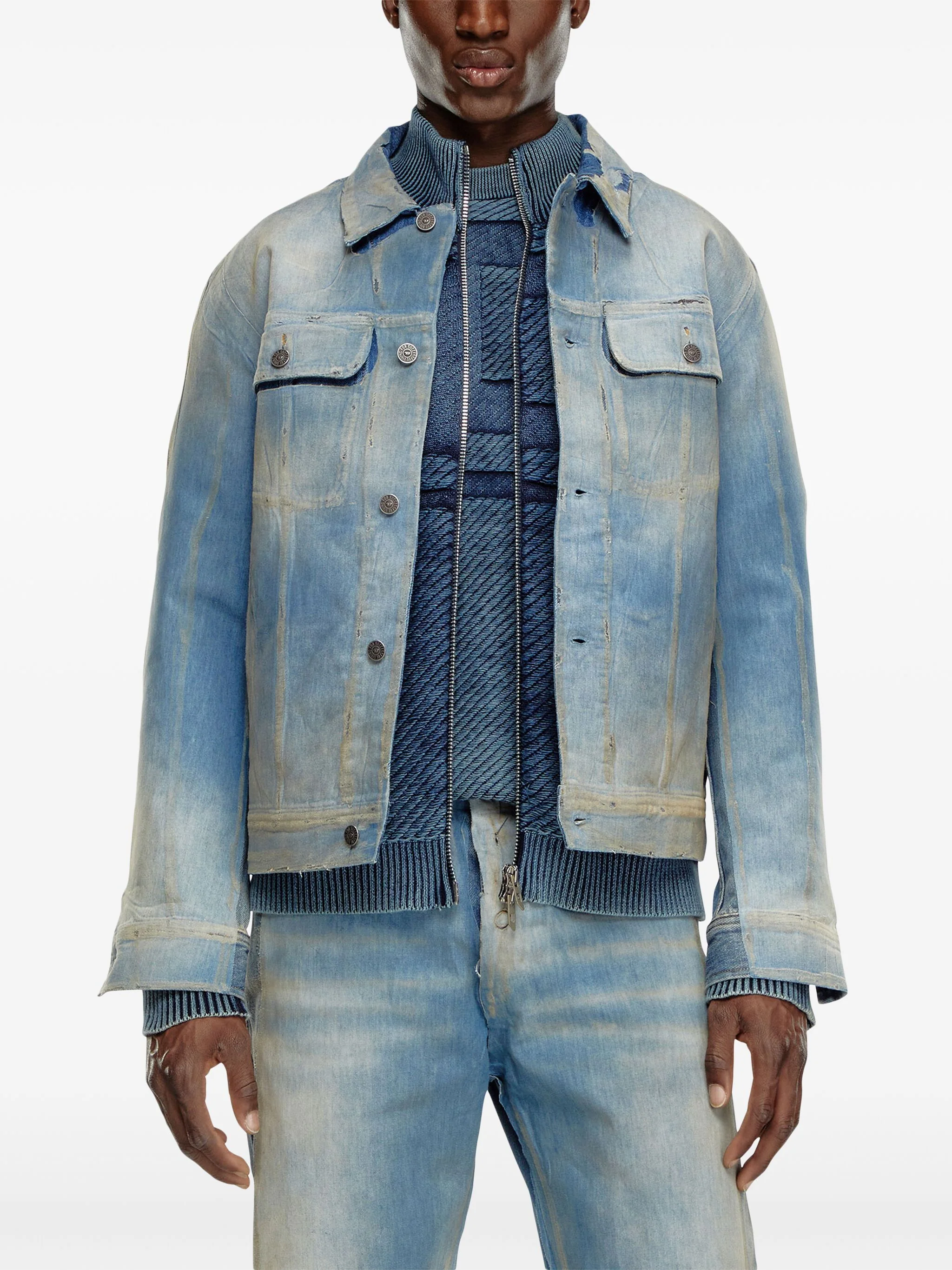 Distressed Denim Jacket - Image 3