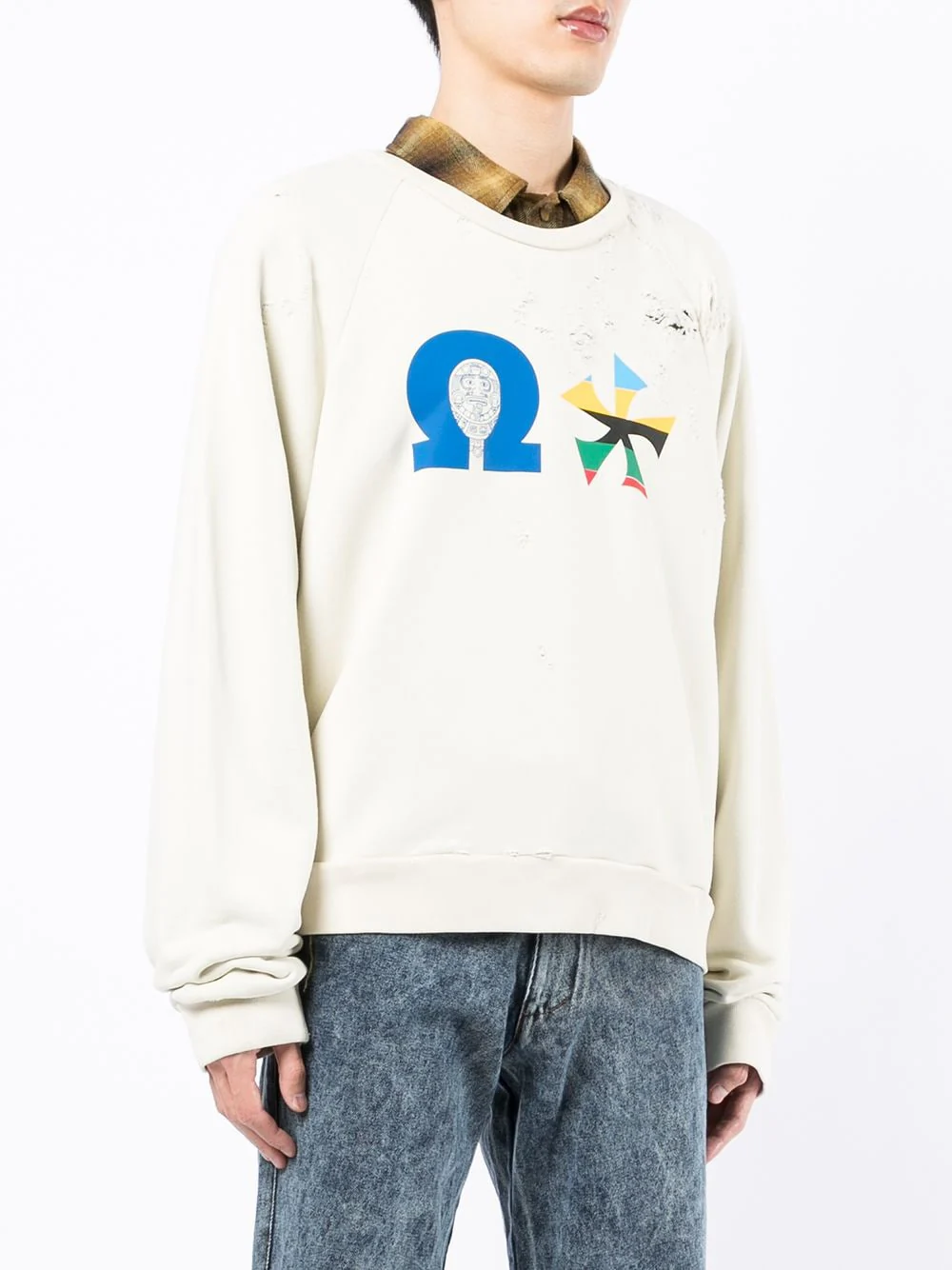Distressed-Effect Sweatshirt - Image 5
