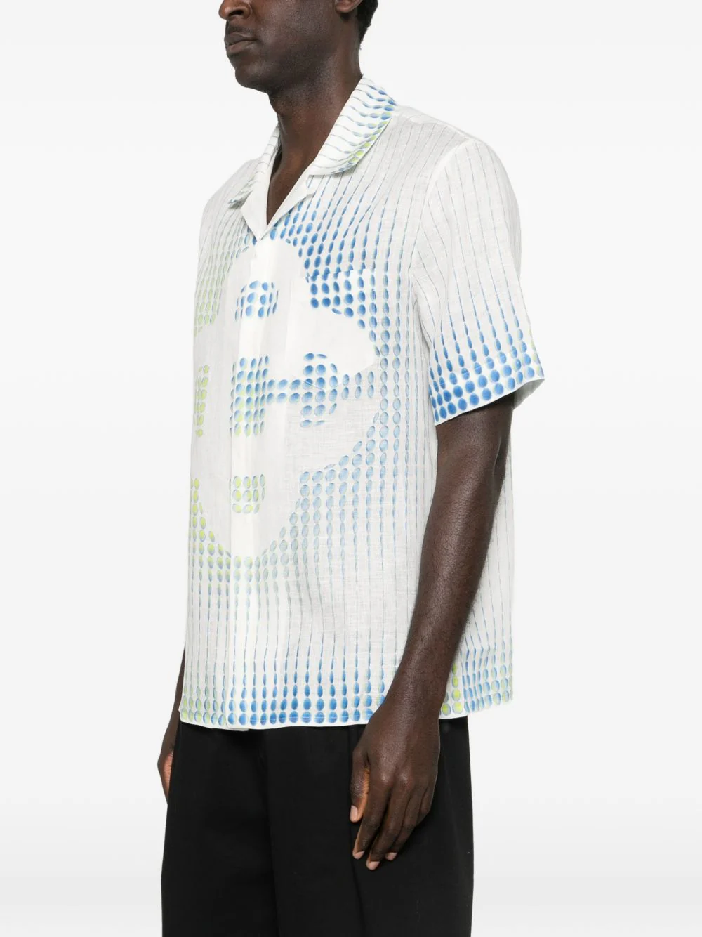 Dots Cuban-Collar Graphic Shirt - Image 2