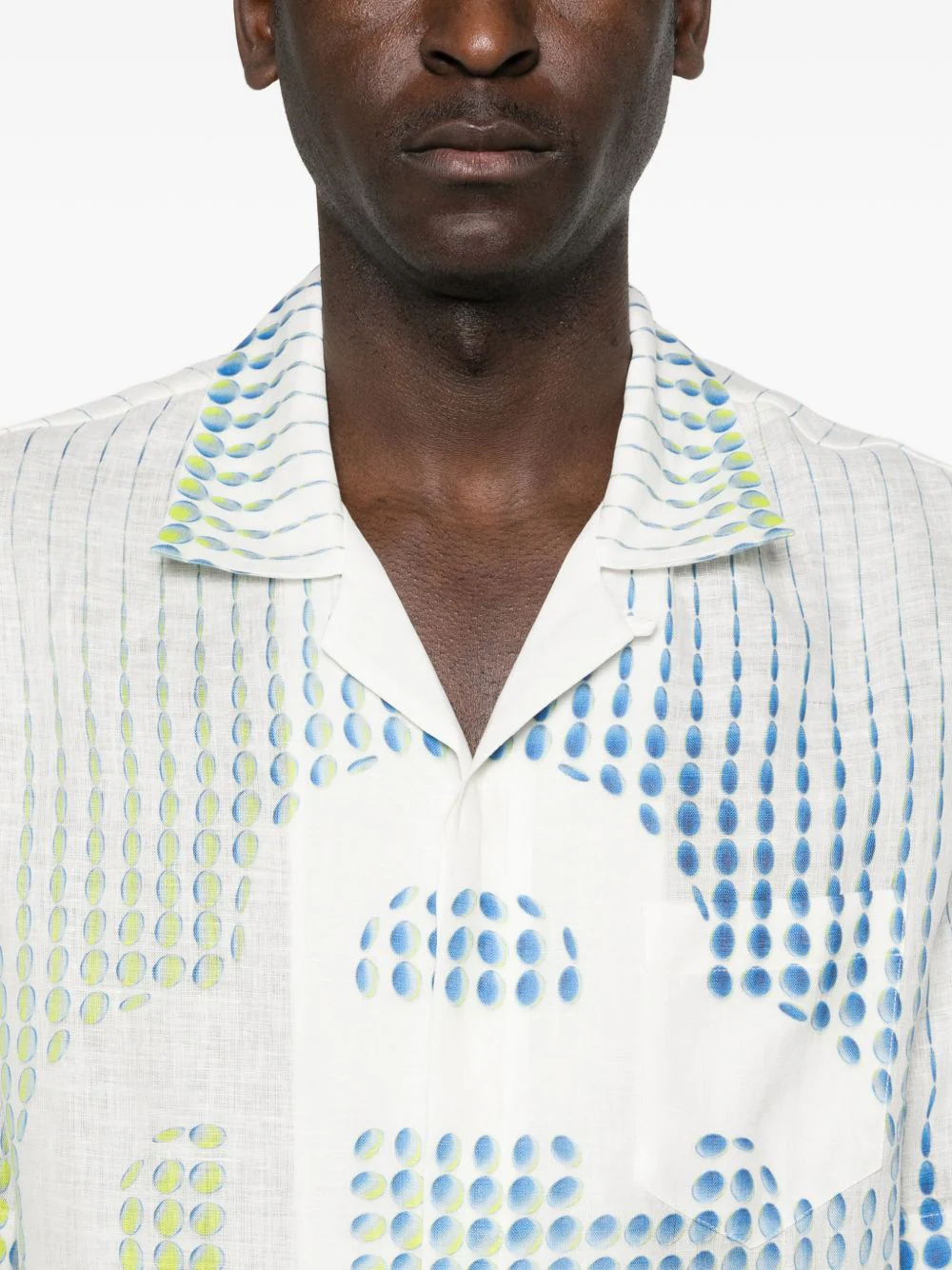 Dots Cuban-Collar Graphic Shirt - Image 4