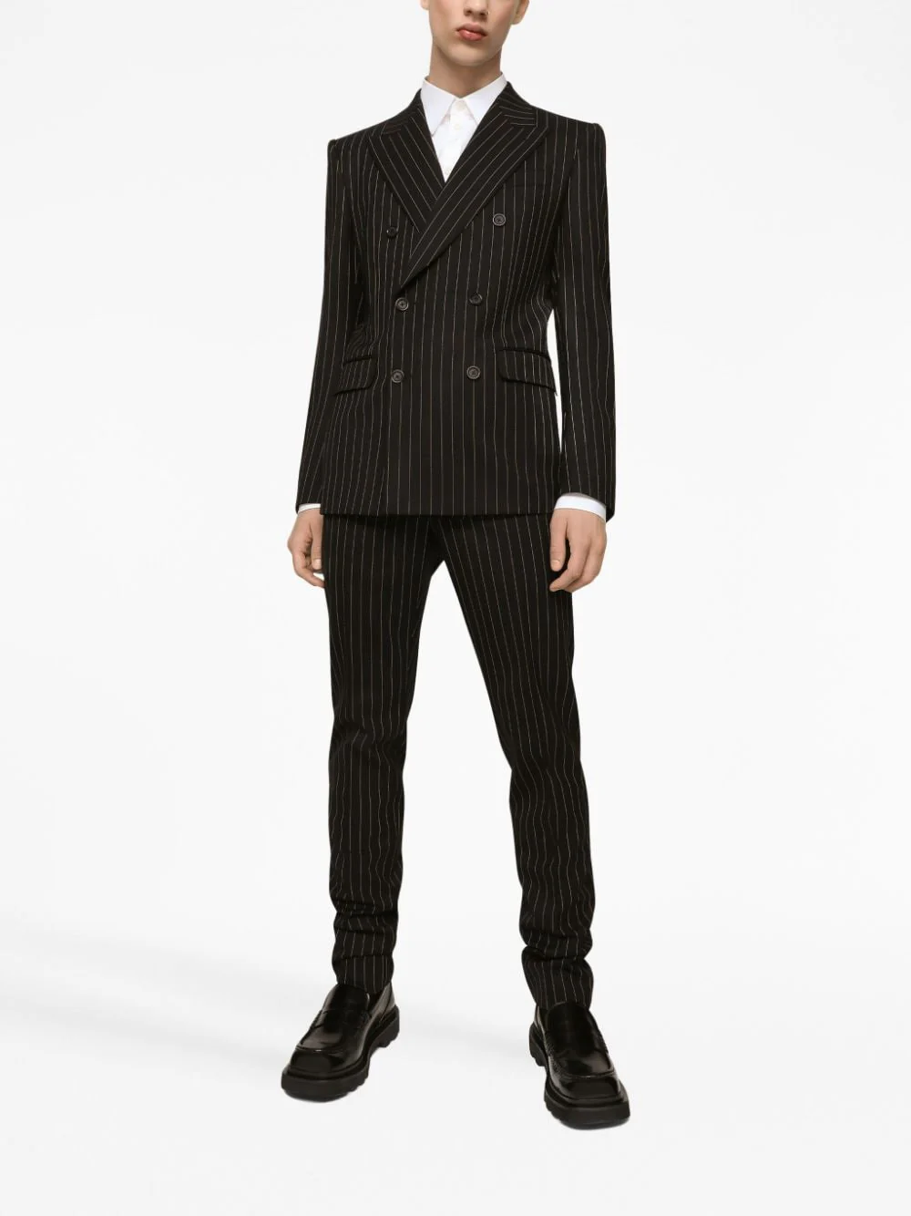Double-Breasted Pinstripe Suit - Image 4