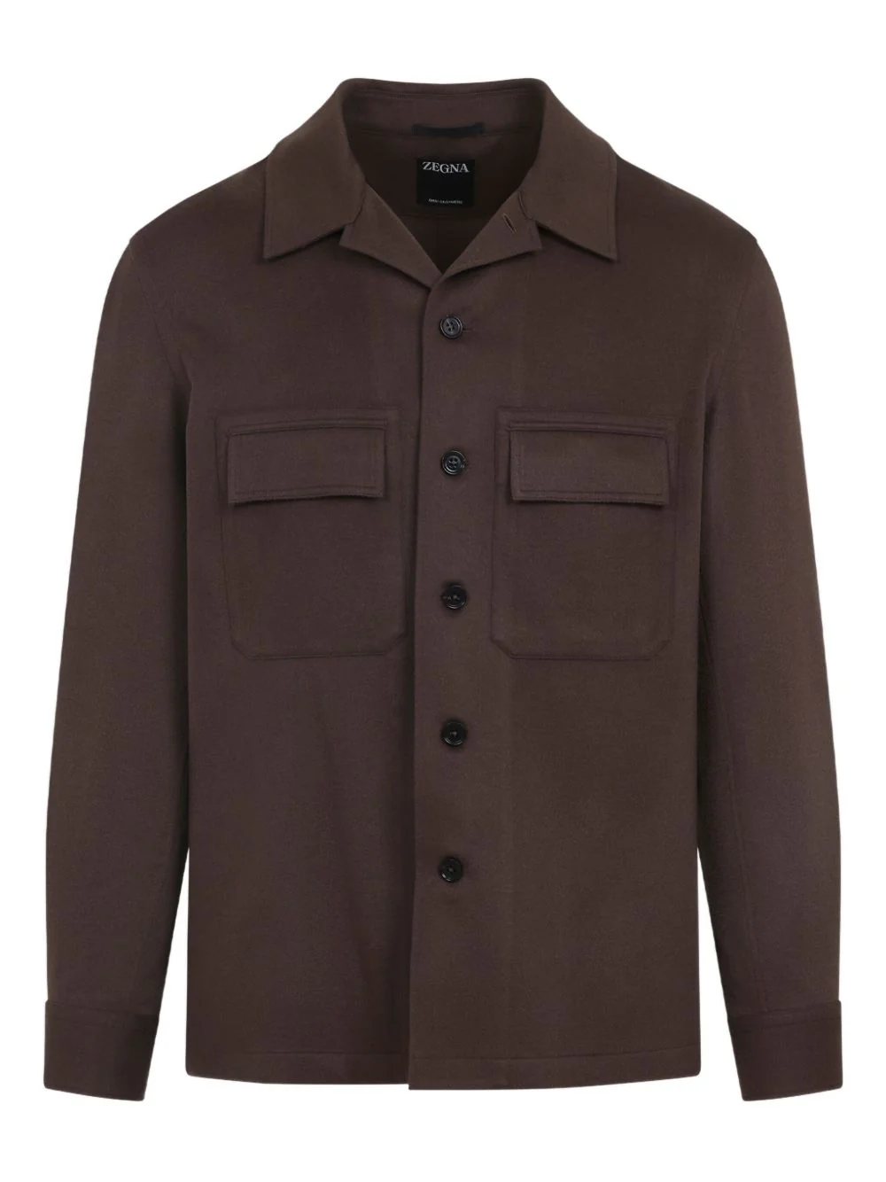 Double-Pocket Cashmere Shirt Jacket