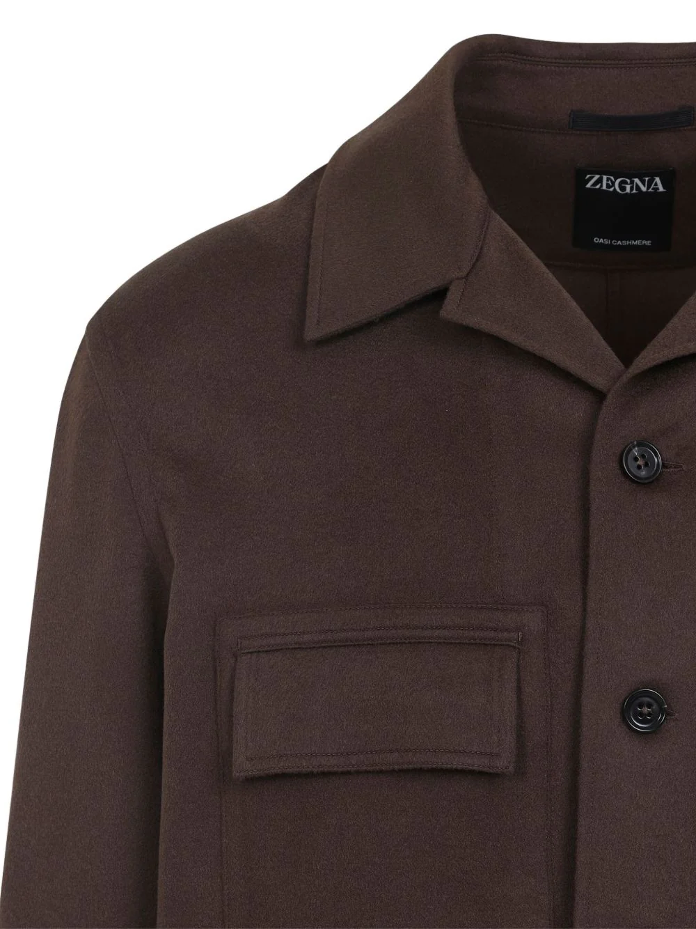 Double-Pocket Cashmere Shirt Jacket - Image 4