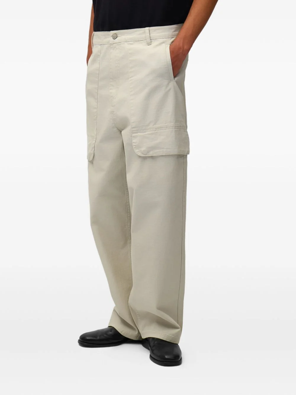 Double-Pocket Cotton Trousers - Image 3
