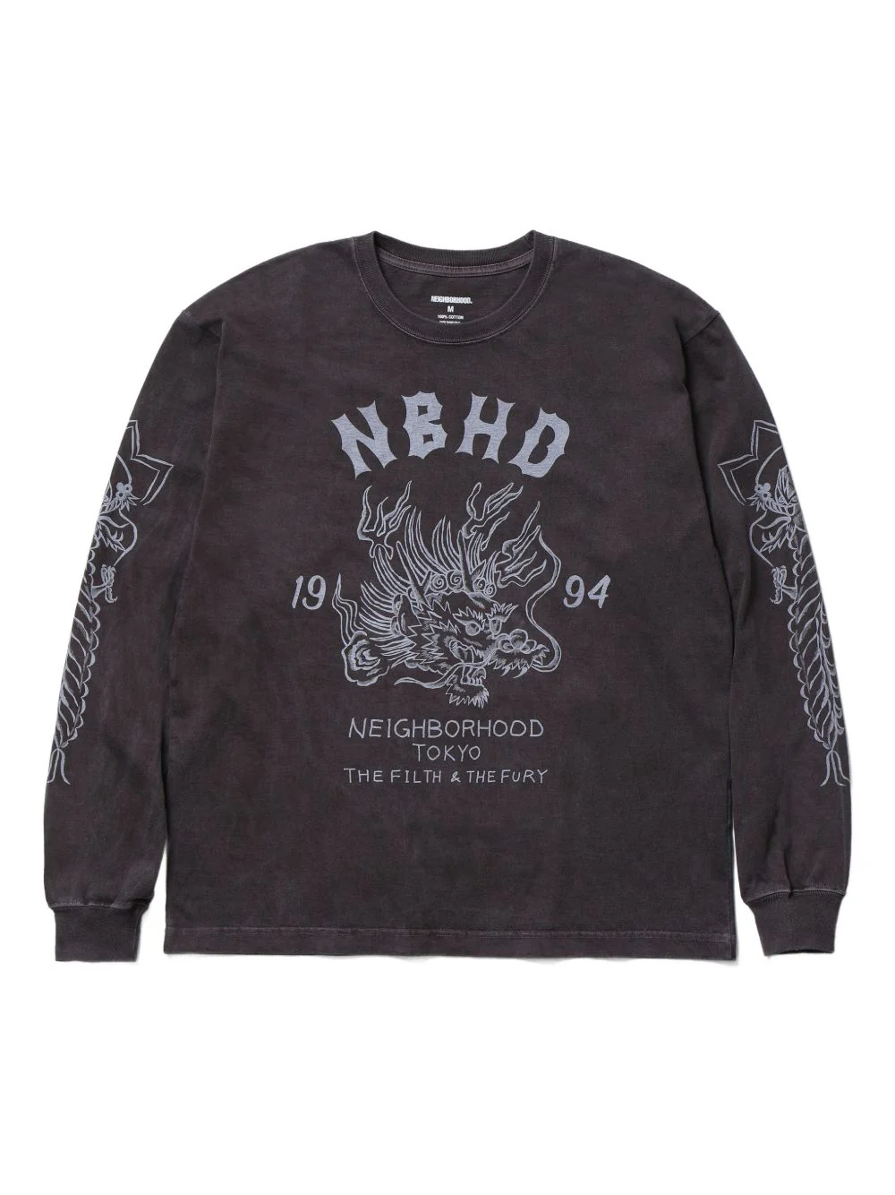Dragon-Graphic Long-Sleeved T-Shirt