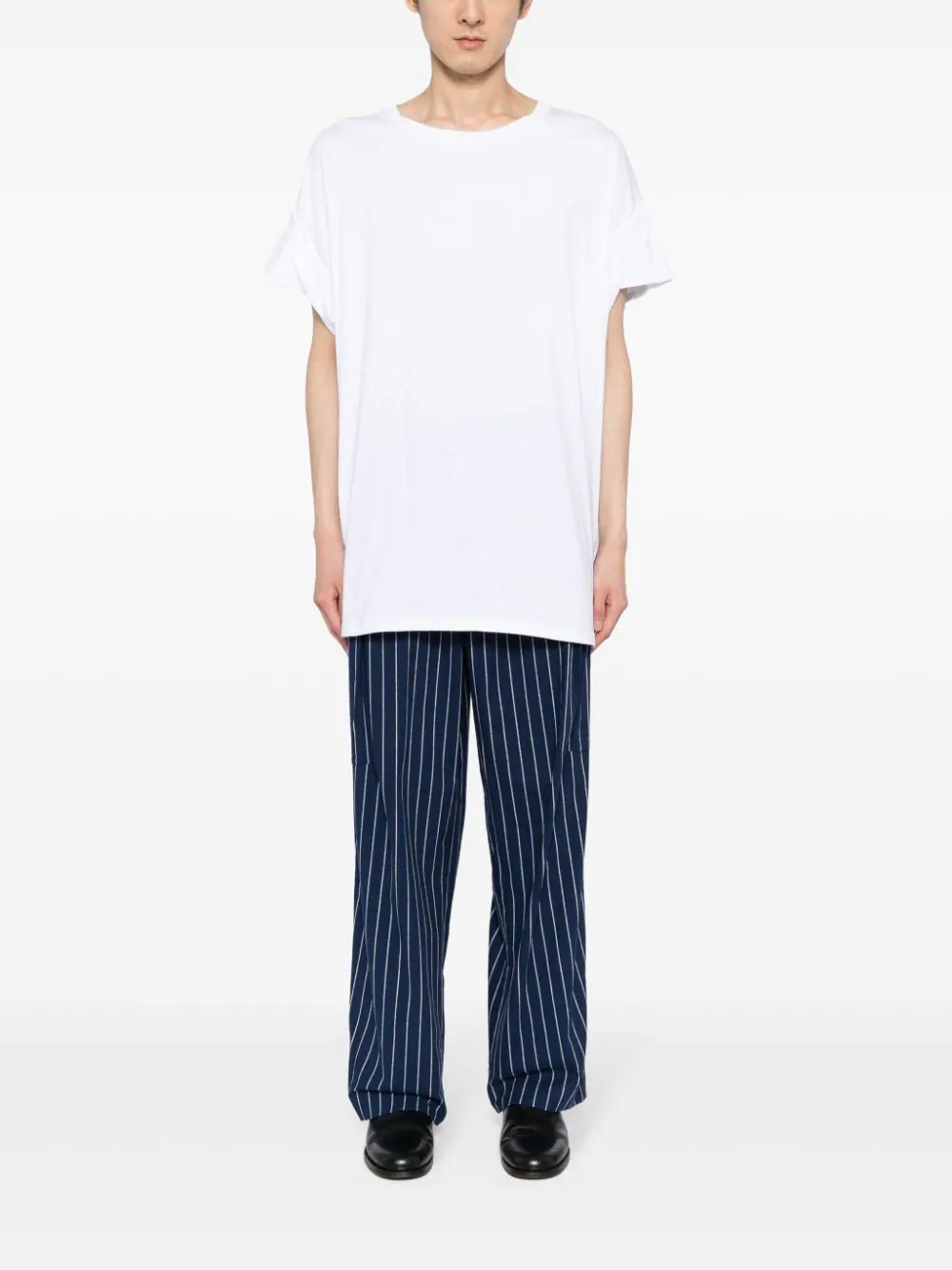 Draped-Detail Cotton T-Shirt - Image 2