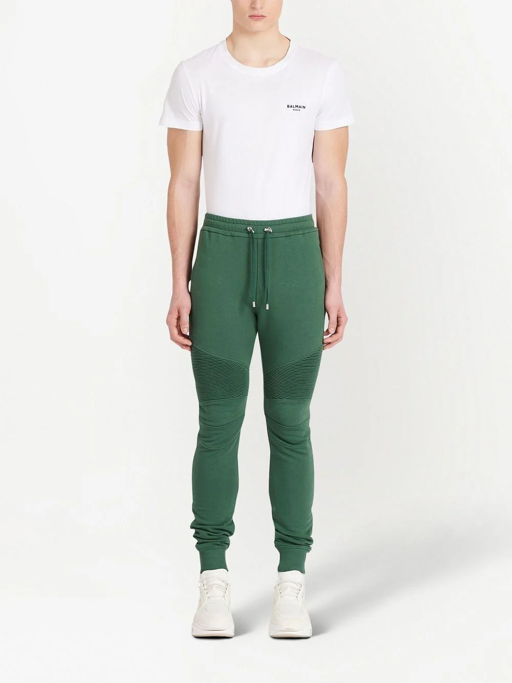 Drawstring Cotton Track Pants - Image 3