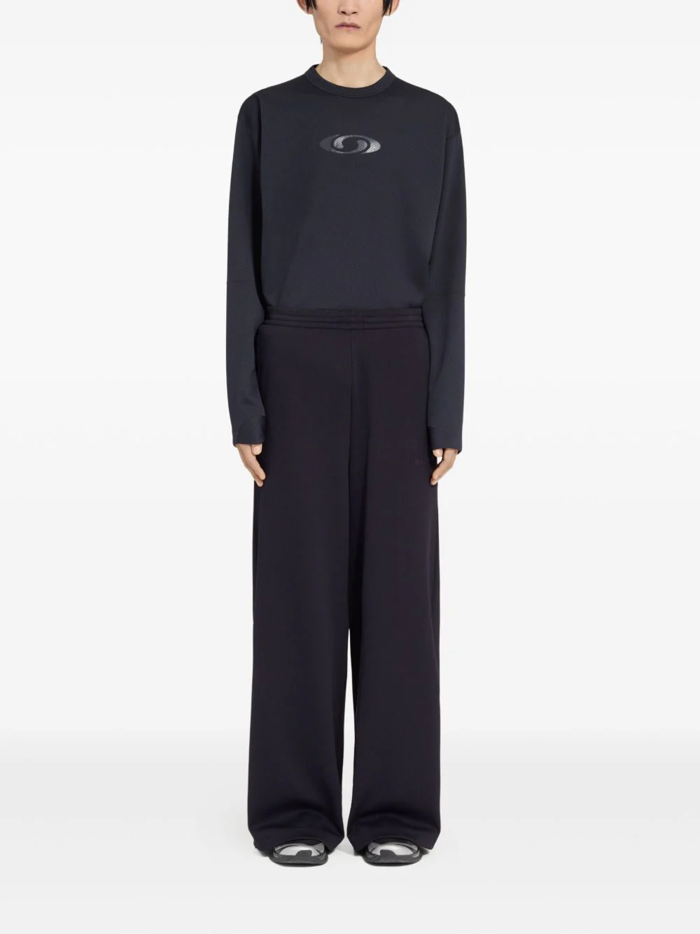 Drawstring-Cuff Logo-Print Trousers - Image 2