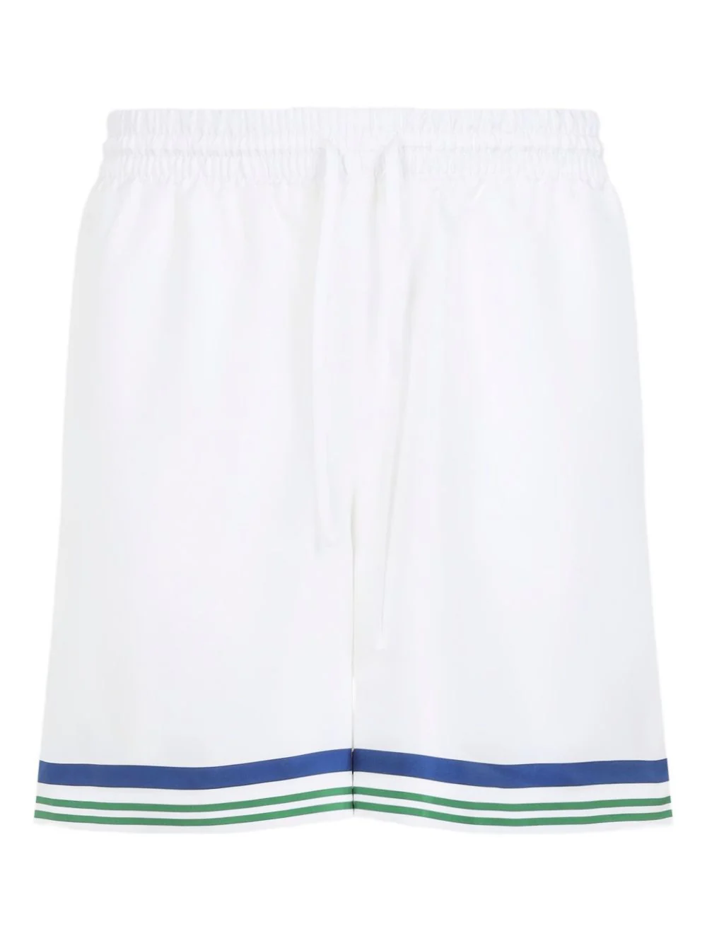 Drawstring Silk Track Shorts