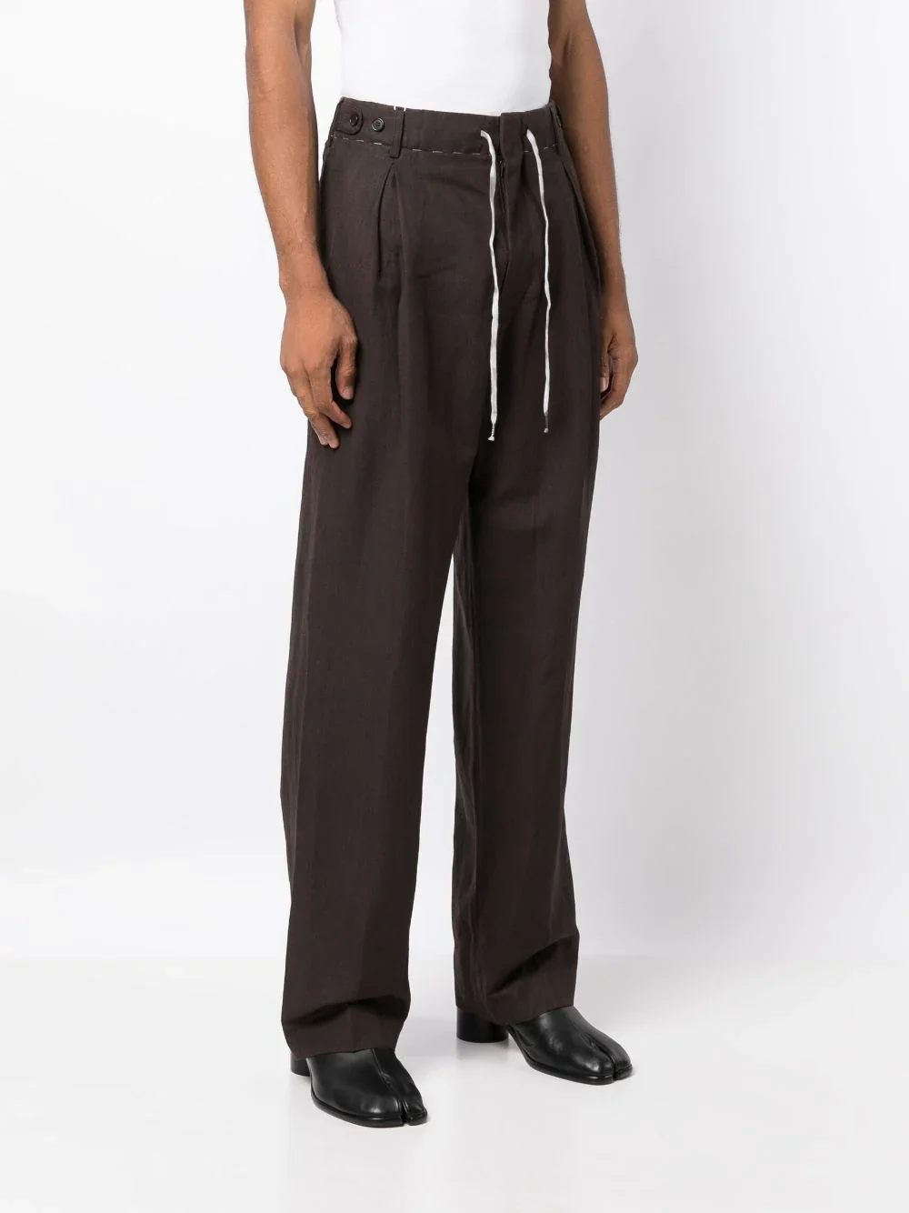 Drawstring Straight-Leg Trousers - Image 3