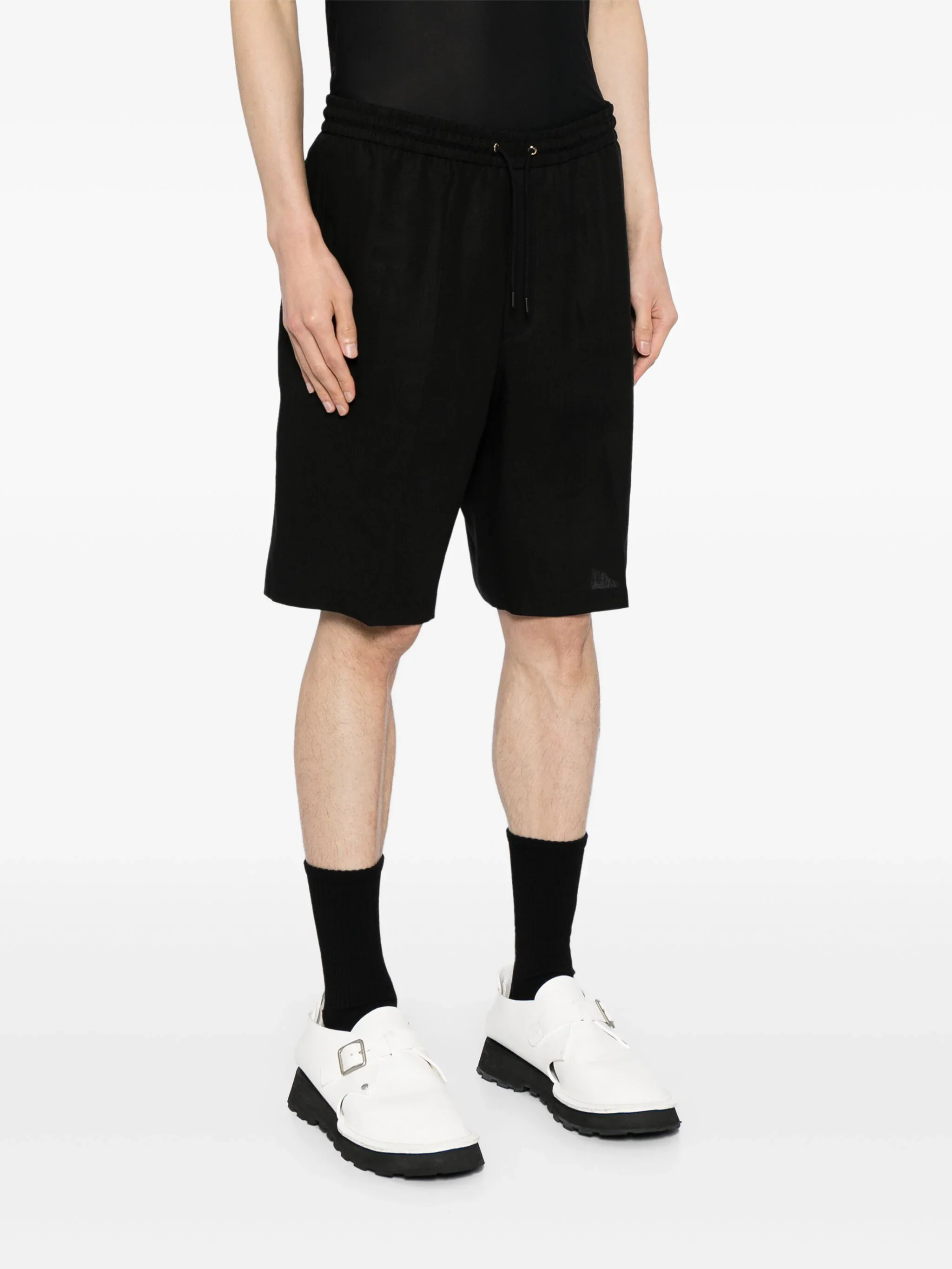 Drawstring-Waist Linen Shorts - Image 3