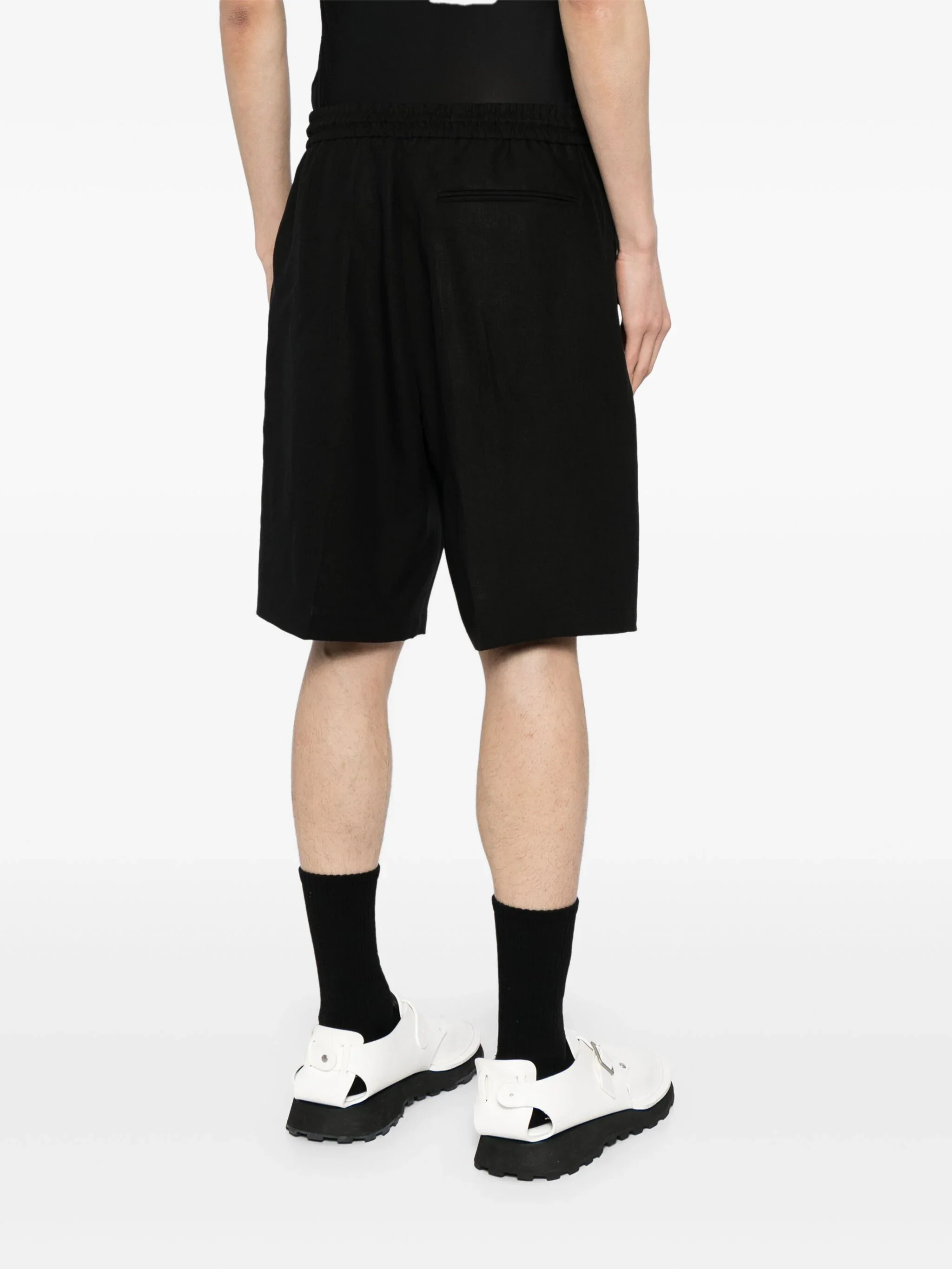 Drawstring-Waist Linen Shorts - Image 4