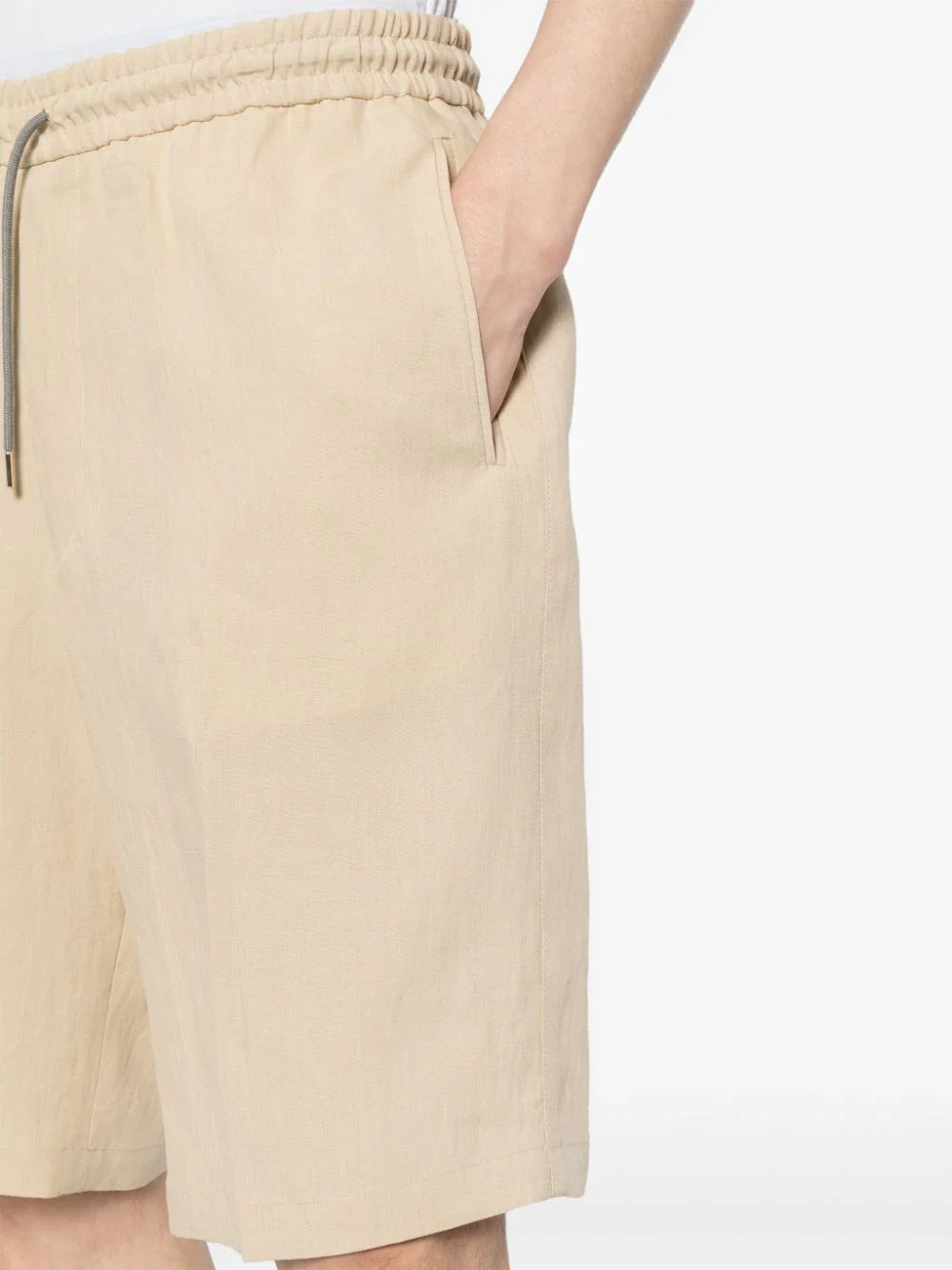 Drawstring-Waist Linen Shorts - Image 5