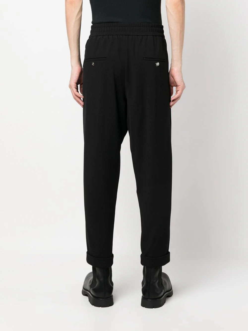 Drop-Crotch Cropped Trousers - Image 5