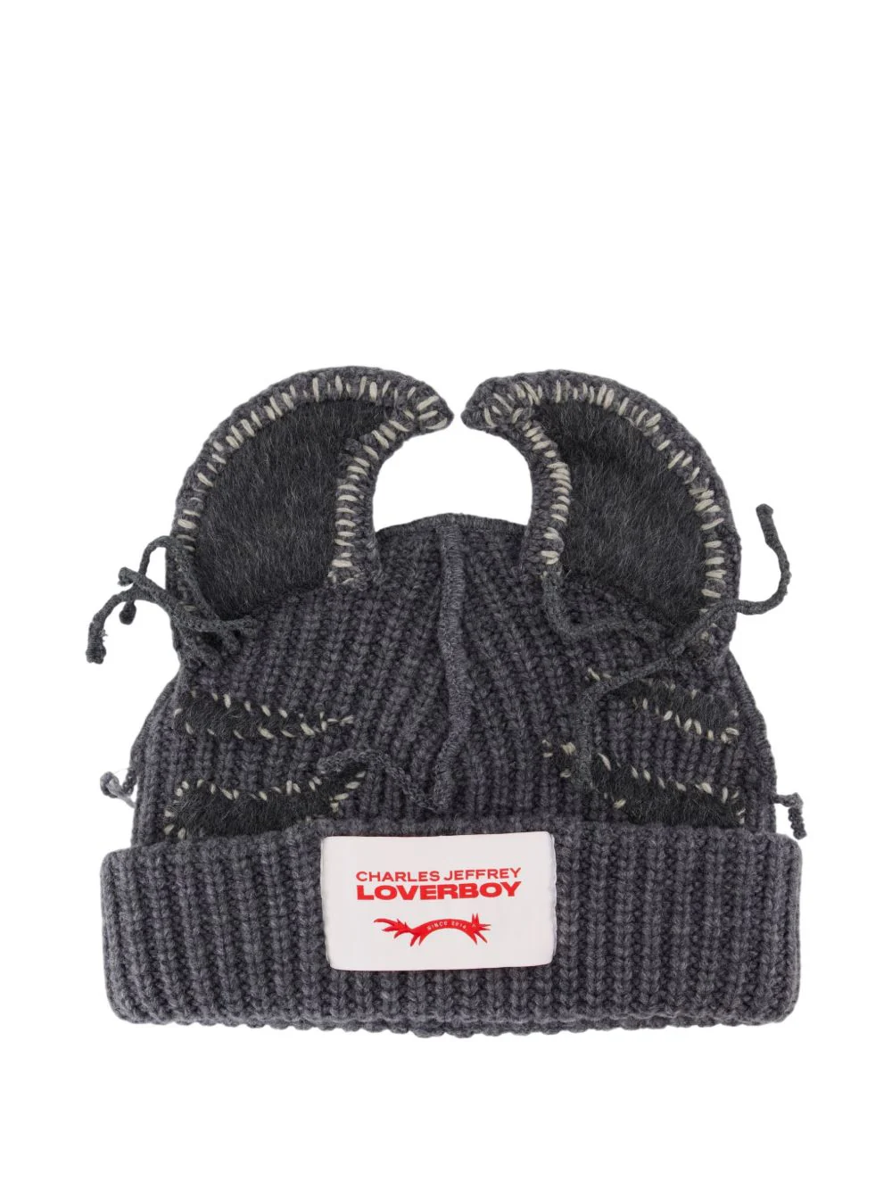 Ears-Detail Beanie Hat