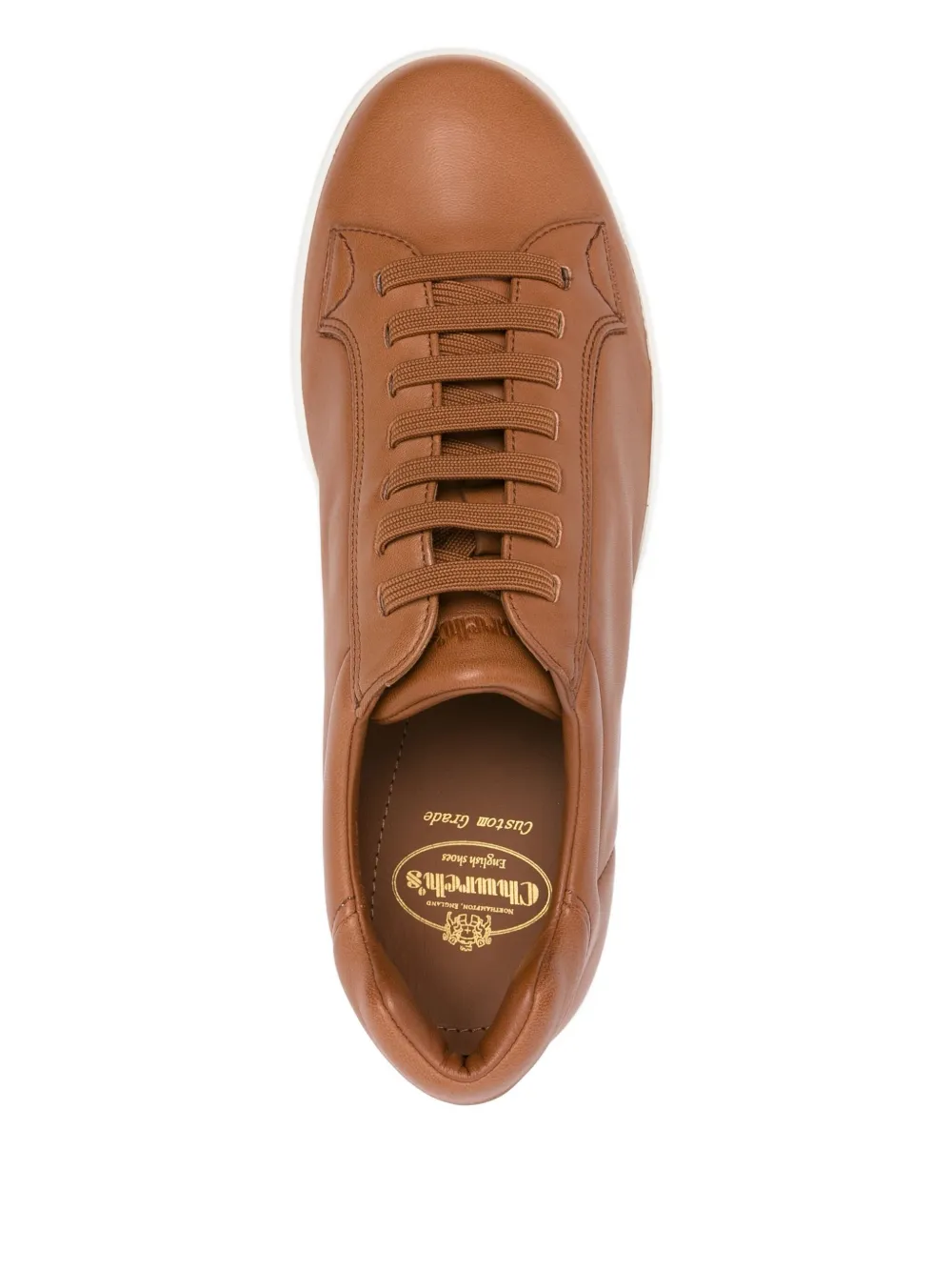 Elastic-Lace Leather Sneakers - Image 4